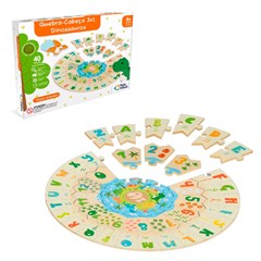 Quebra cabeca 3x1 dinossauros c/41 pcs ref  cx:006