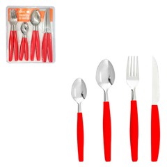 Jg de talheres 16pcs vermelho cx:024