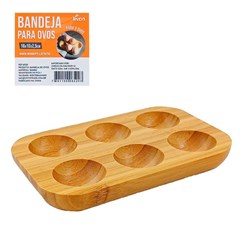 Bandeja ovos 16x10cm bambu                   cx:036