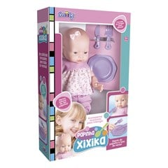Boneca xixika papinha c/acess 38cm ref 1111