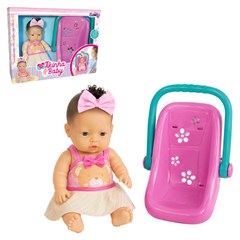 Boneca tikinha baby no passeio 32cm c/acess ref 118