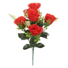 Buque rosa botoes toque real vrm 35cm c/6bot cx:300