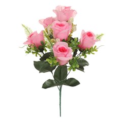 Buque rosa botoes aveludados rosa 35cm c/6bo cx:300