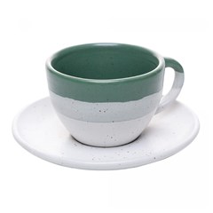 Cj xicara porc cha 210ml 8pcs ombre verde    cx:006