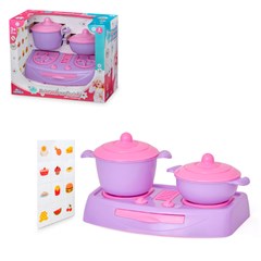 Kit mini fogao cooking kids c/5pcs ref 2048         cx:008