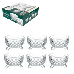 Cj bowl sobremesa vidro 200ml 6pcs conchigli cx:008
