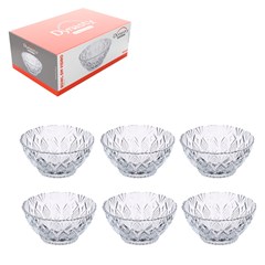 Cj bowl sobremesa vidro 160ml 6pcs           cx:012