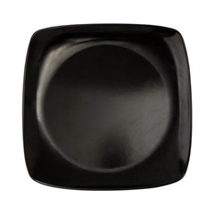 Prato melamina quad 21,5cm preto             cx:060