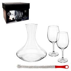 CJ DECANTER 1,5LTS C/ 2 TACAS 450ML E ESCOVA CX:006