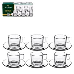 CJ XICARAS VIDRO CHA 185ML 12PCS DIA A DIA   CX:012