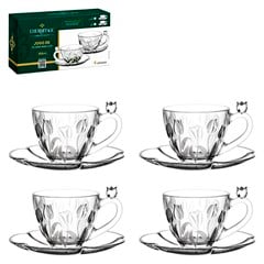 CJ XICARAS VIDRO CAFE 105ML 8 PCS TULIPA     CX:012