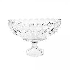 Centro de mesa de cristal com pe angel 29cm  cx:006