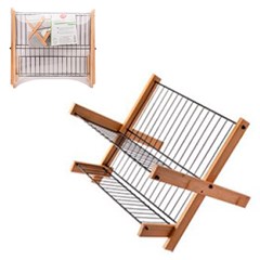 Escorredor louca bambu e ferro 37,6x29x2,5cm cx:006