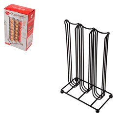 Porta capsulas ferro 16x9x26,5cm preto       cx:012