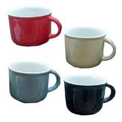 Caneca ceramica 160ml color                  cx:072