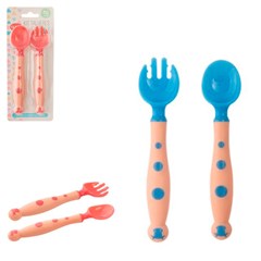 Cj talher infantil flexivel 2 pecas silicone cx:060