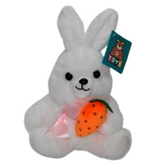 Coelho pelucia leroy c/cenoura e laco  22cm      cx:025