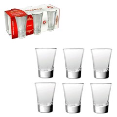 Copo vidro 40ml 6pcs dose shot                      cx:024