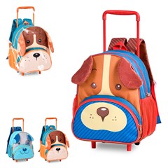 Mochila inf rodinha/costas cachorrinhos  13  cx:012