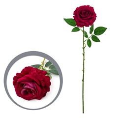 Rosa artificial aveludada toque real 65cm     cx:400