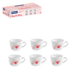 Cjto xicaras 130ml 06pcs scarlet bliss       cx:016