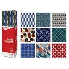Papel de presente mas 70x100cm sortidos cx:100