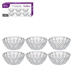 CJ TACAS VIDRO SOBREMESA 170ML 6PCS TOFFEE                      CX:018