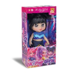 Boneca brave girls cabelo preto  41cm ref 11 cx:006
