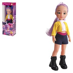 Boneca kpop girls cabelo roxo 41cm ref 1150