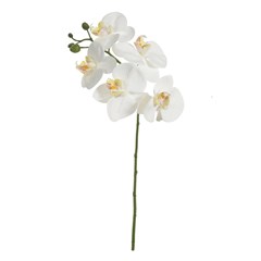 Flor orquidea toque real branco 55cm         cx:192