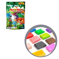 Massinha pula e molda c/30pcs colors dino 30 cx:040