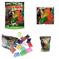 Massinha pula e molda c/15pcs  colors dino 1 cx:072