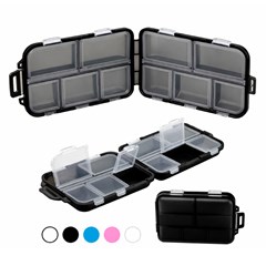 Porta comprimidos c/10 divisorias colors     cx:120