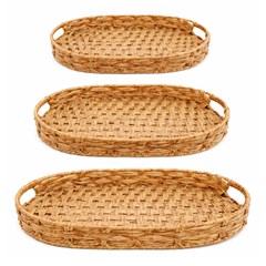 Cj de bandejas c/3pcs p/m/g  oval cx213      cx:012