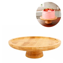 Prato p/ bolo de bambu 20cm                cx:024
