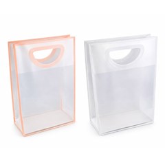 Sacola para presente transparente color 33x2 cx:120