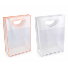 Sacola para presente transparente color 26x1 cx:144