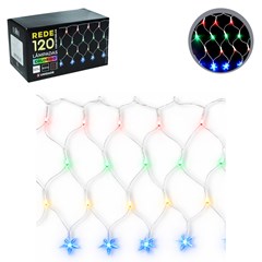 Pisca rede 120 leds c/estrela color 127v 3m cx:048