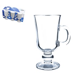 Cj caneca vidro 120ml 6pcs cappuccino        cx:008