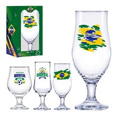 Taca vidro brasil sortida                    cx:012