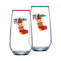 Copo vidro 450ml long drink emerald natal    cx:024