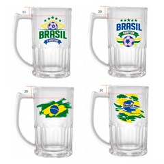 Caneca vidro chopp 350ml brasil tivolo       cx:012