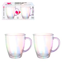 Caneca vidro 360ml 2pcs furta cor            cx:024