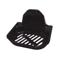 Saboneteira plast c/ventosa star preta       cx:096