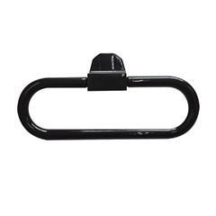 Porta toalha plast oval c/ ventosa preto     cx:0144