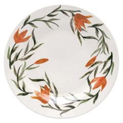 Prato sobremesa cer 18cm lirios              cx:012
