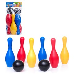Boliche c/6 pinos gigante 42cm e 2 bolas     cx:002