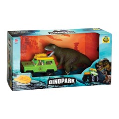 Carro jipe dino park c/dinossauro 42cm  ref 91 cx006