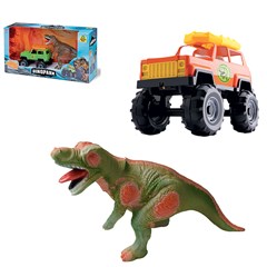 Carro jipe dino park c/dinossauro 42cm  ref 91 cx006