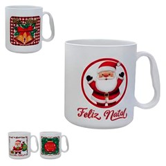 Caneca plast 450ml natal                     cx:030
